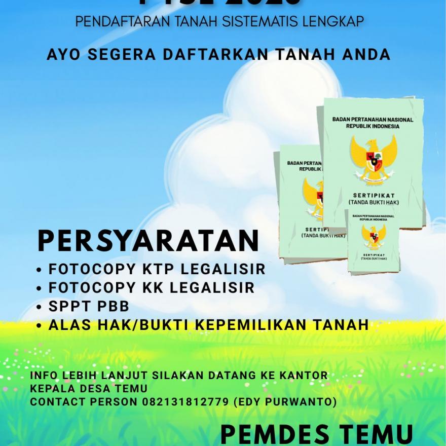 SOSIALISASI PTSL DESA TEMU TAHUN 2026